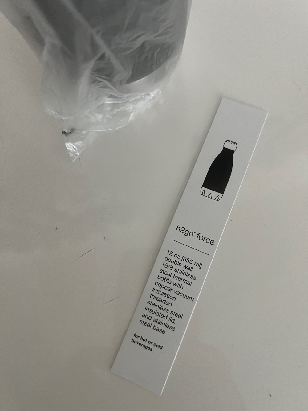 NWT( FORCE) Northway h2go Force Stainless Water Bottle - dark grey 12 oz - Picture 6 of 13